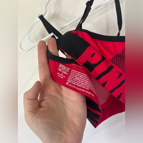 PINK Cool And Comfy Red Bra Medium - Picture 6 of 6